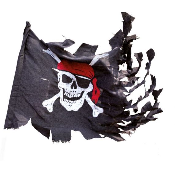 Drapeau Pirate Dechire 70x100 cm - accessoire décoration pas cher - Badaboum