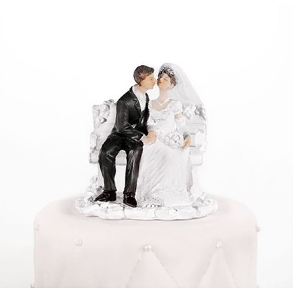 Figurine Gâteau Mariage Couple Mariés s'Embrassant