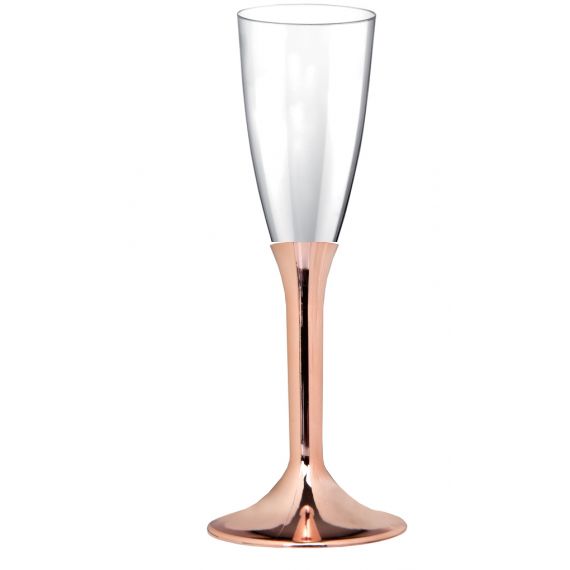 Flute à champagne en plastique Rose Gold - Decoration Anniversaire