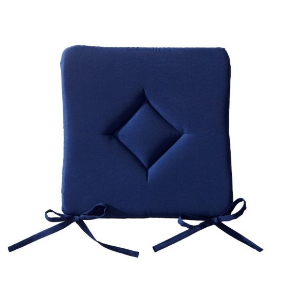 Galette de chaise ronde Bleu égéen D38 cm - Galettes de chaise