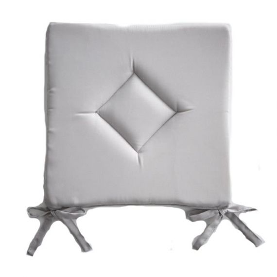 Galette de chaise Gris clair carrée 40x40 cm, linge de maison