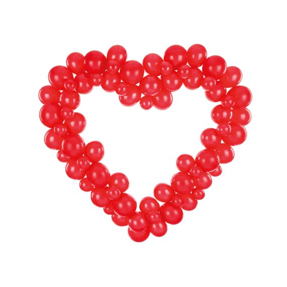 Guirlande de ballons avec cadre en forme de Coeur Rouge pas cher - Badaboum