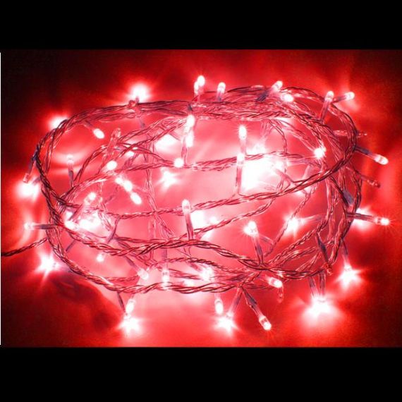 Guirlande lumineuse de noel 80 LED Rouge, guirlande electrique pas