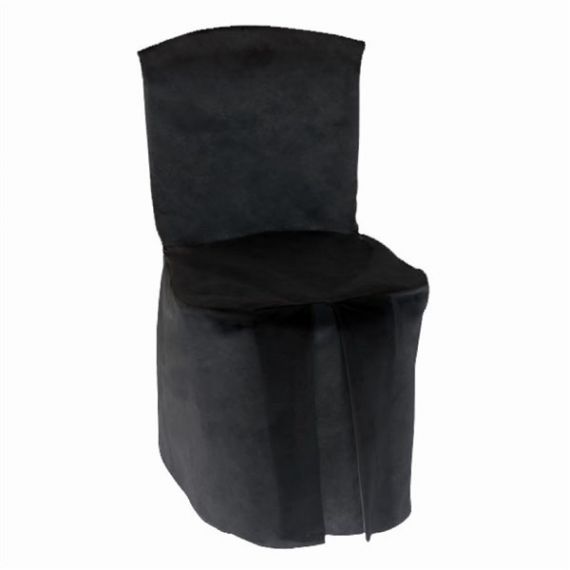 Housse de chaise integrale jetable Noir, deco mariage - Badaboum