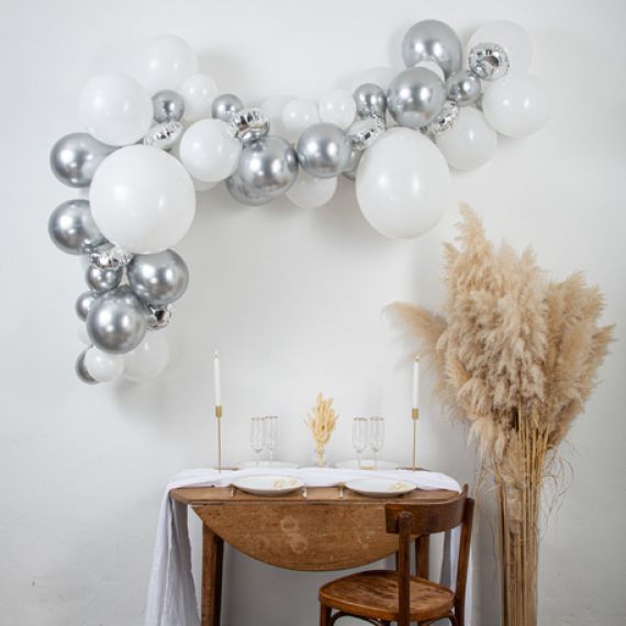 Kit decoration ballon mariage pas cher Blanc - Badaboum