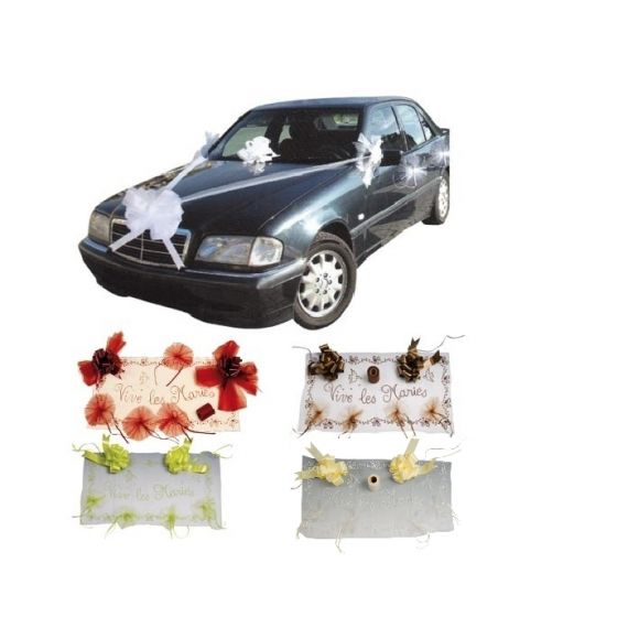 Kit decoration voiture mariage - Cdiscount
