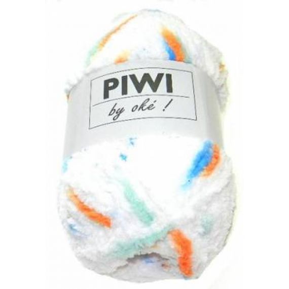 Laine chenille velours Multicolore Piwi, Laine polyester