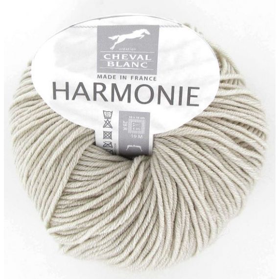 Laine Cheval Blanc Harmonie Beige, fil à tricoter cachemire - Badaboum