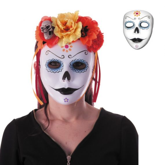 Masque LED Halloween Jour des Morts pour adultes