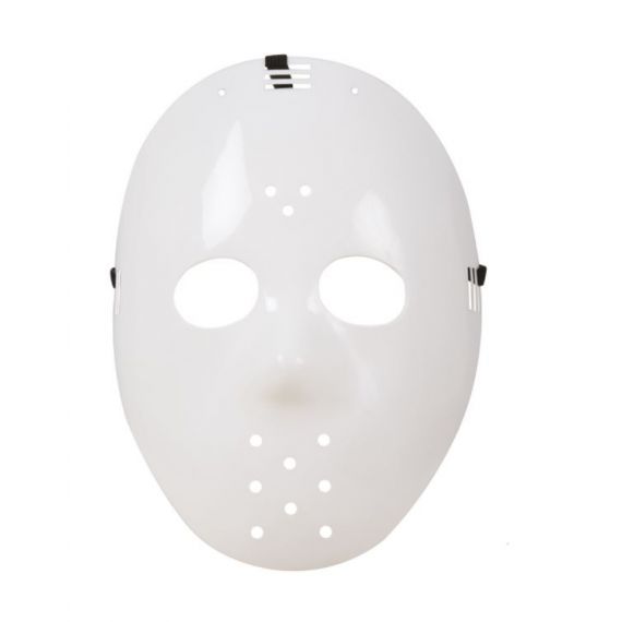Masque Hockey Blanc - accessoire adulte pas cher - Badaboum