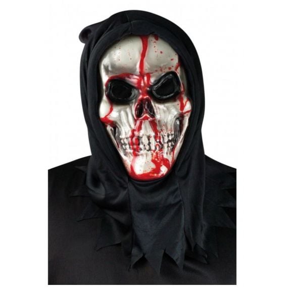Partychimp Masque complet tête de mort épouvantail Masque d'Halloween pour  déguisement