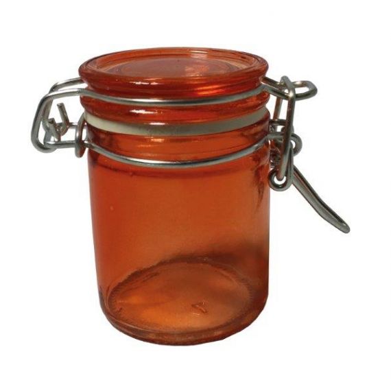 Mini pot a dragées confiture en verre Orange, contenant mariage