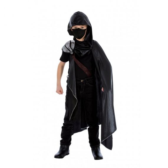 Cagoule noire de ninja pour enfant