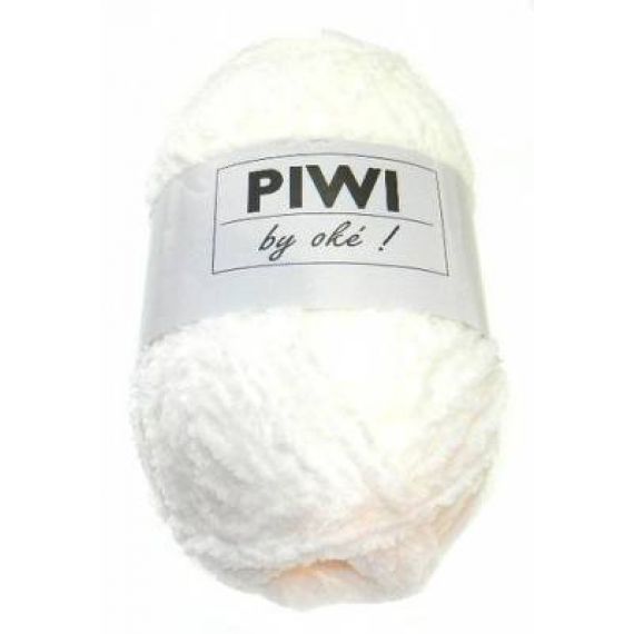 Pelote de laine Blanche Piwi, Laine discount By Oke - Badaboum