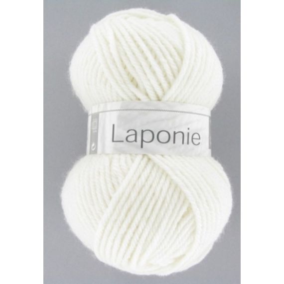 Pelote de laine Sierra Blanc, tricot 1484 Distrifil - Badaboum