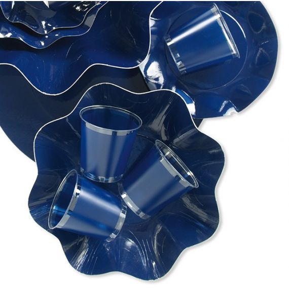 Serviette en papier Cocktail Bleu marine, vaisselle jetable - Badaboum