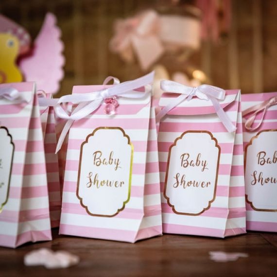 Pochette cadeau baby shower fille, decoration mariage - Badaboum