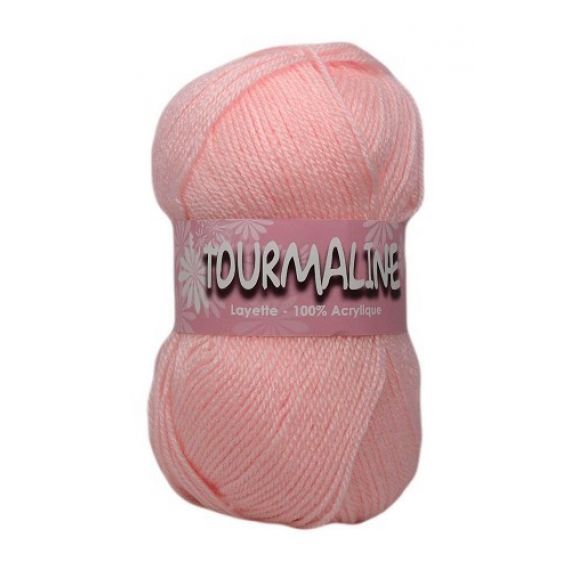Laine Layette à tricoter Tourmaline Rose, laine Distrifil - Badaboum