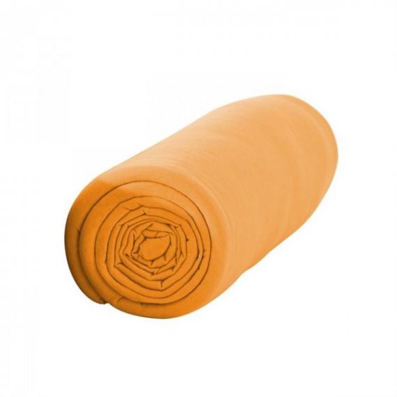 Drap housse 140x190 cm Orange 100% coton, drap housse pas cher