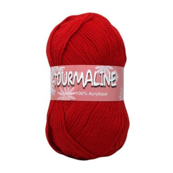 Laine Layette à tricoter Tourmaline Rouge, laine Distrifil - Badaboum