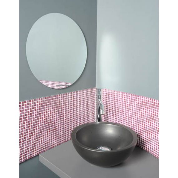 Miroir adhésif rond 40cm, miroir salle de bain - Badaboum