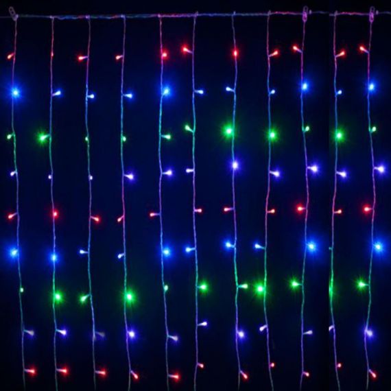 Vente Rideau lumineux de Noel 180 LED Multicolore Clignotant - Badaboum
