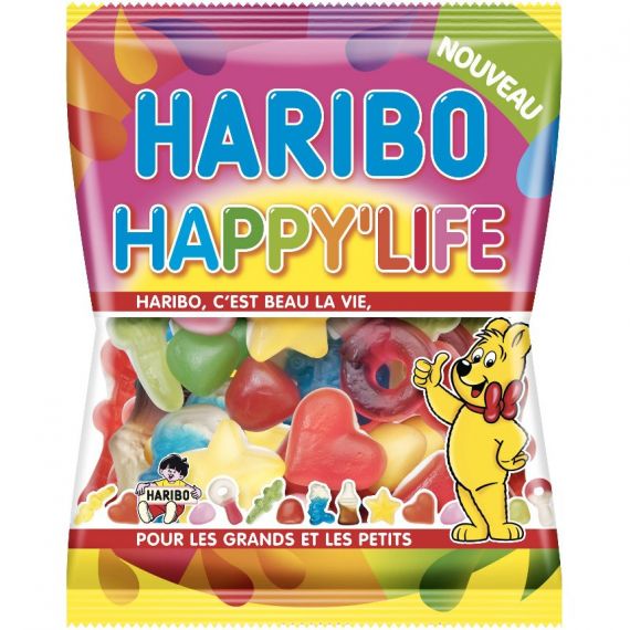 Sachet de bonbons Haribo Happy Life pas cher - Badaboum