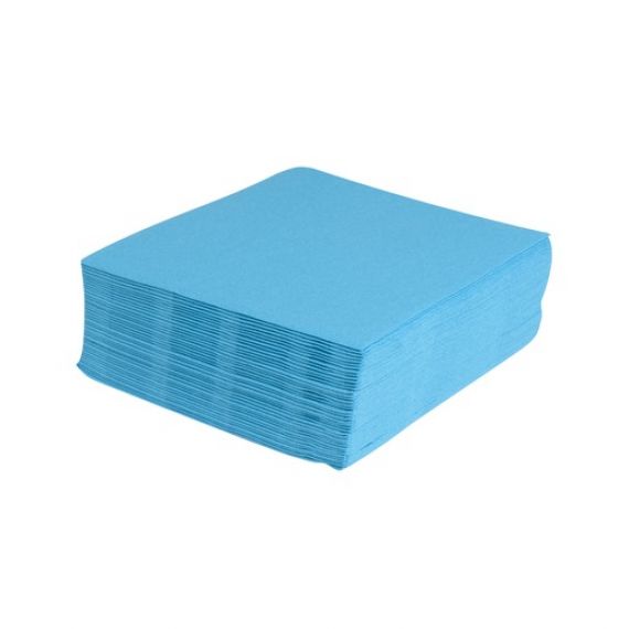 Serviette intissé turquoise 40x40cm effet tissu - par 600 - RETIF