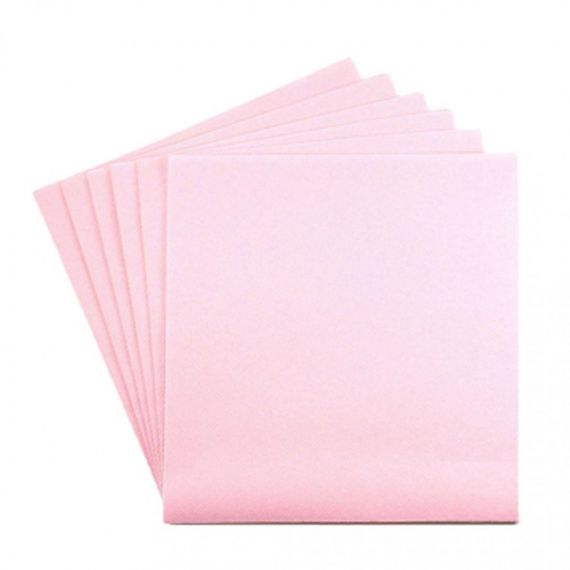 serviette papier rose liseré or, vaisselle jetable - Badaboum