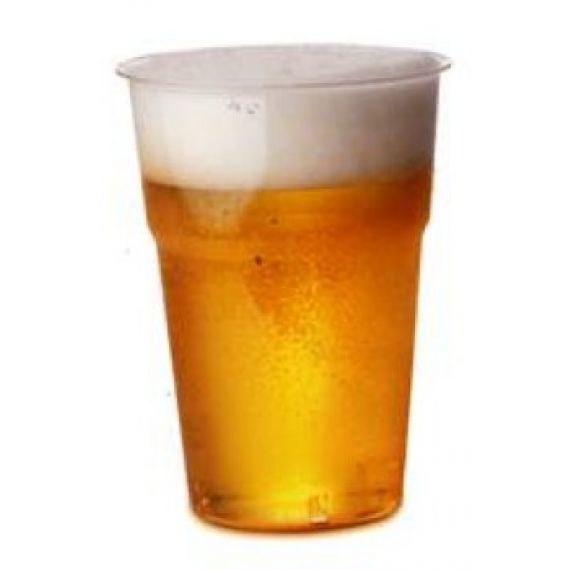 Verre à bière pas cher en plastique rigide dur transparent 50 cl - Badaboum
