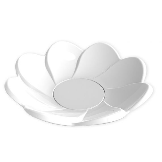 Verrine en plastique Blanc Daisy, vaisselle jetable - Badaboum