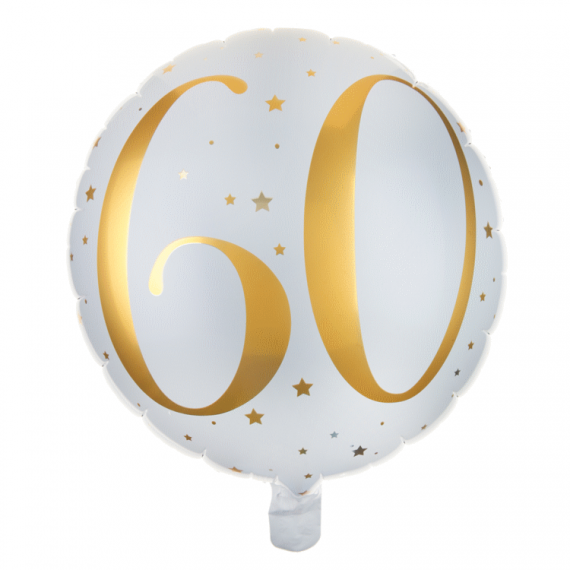 Ballon Anniversaire Aluminium 60 ans - Decoration Anniversaire 60 ans