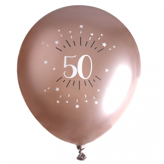 Ballon Anniversaire 50 ans Rose Gold - Deco Fête Adulte