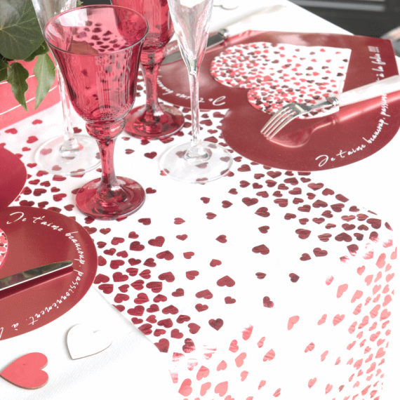 TDR - Décoration Saint Valentin - Cordon Lumineux Coeur Rouge Love