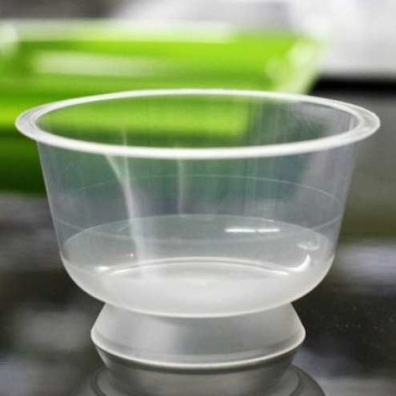 Coupe à dessert sur pied en plastique transparent, vaisselle