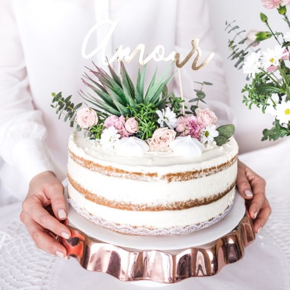 Pic topper gateau mariage AMOUR - Decoration pour gâteau de