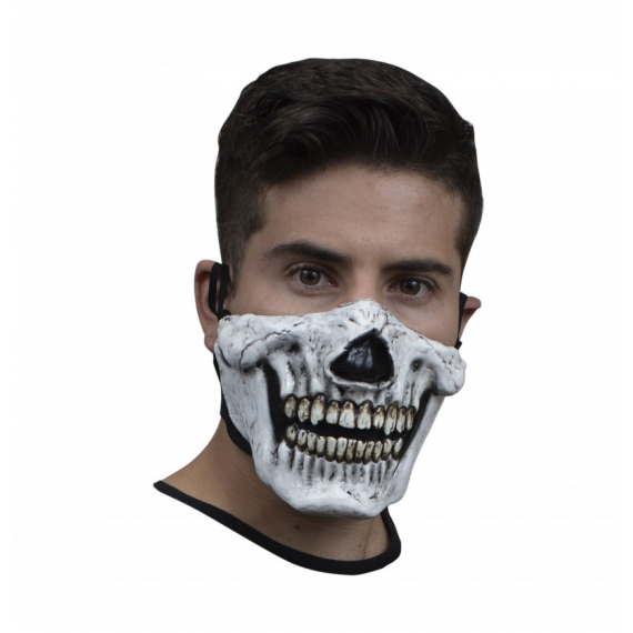 Masque blanc adulte Halloween carnaval : Masque anonyme blanc adulte