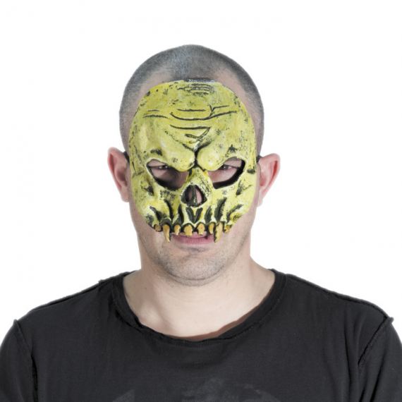 Demi masque tête de mort - Accessoire adulte pas cher 