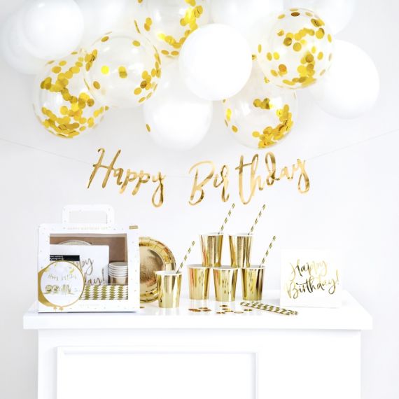 Ballons Lettres  Happy Birthday - Rose Gold – La Boite à Dragées