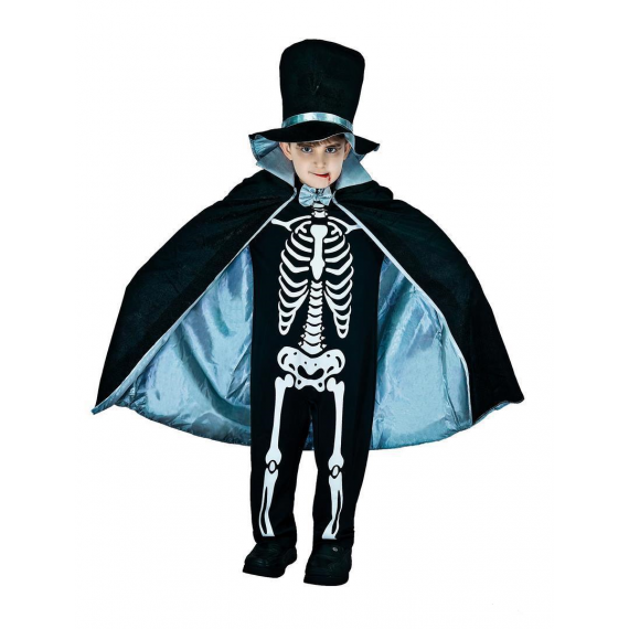 Squelette magicien 10/12 ans - Costume enfant pas cher 