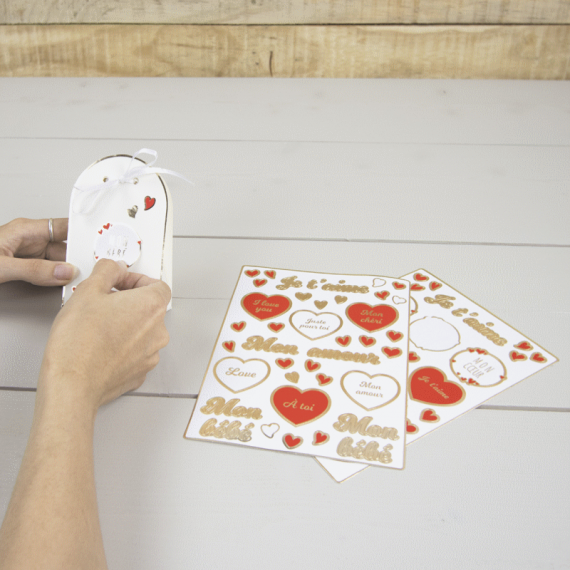 60 Stickers Déco Coeur - Decoration Mariage pas cher